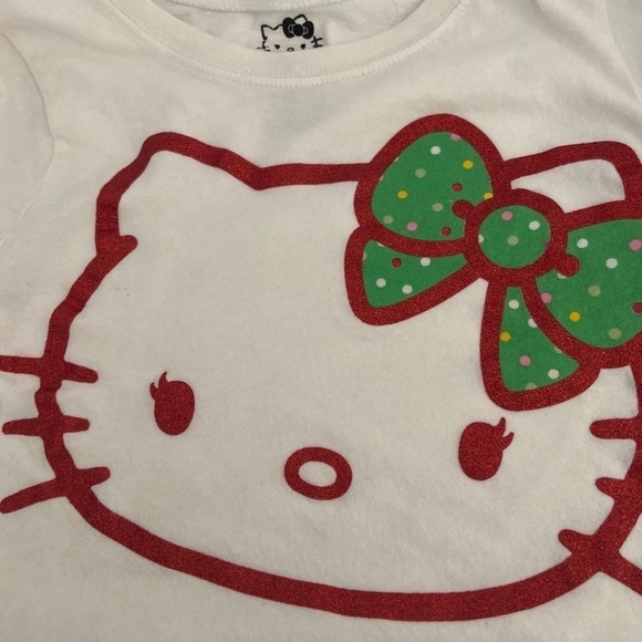 Hello Kitty Authentic Merry Christmas Kids Polo Size 10/12 100% Cotton - Picture 5 of 5